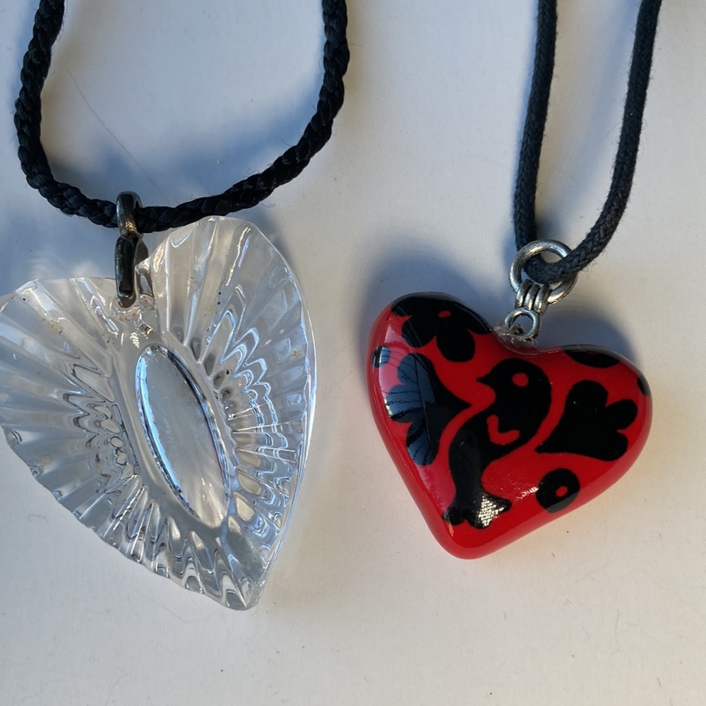 2 HEART NECKLACES